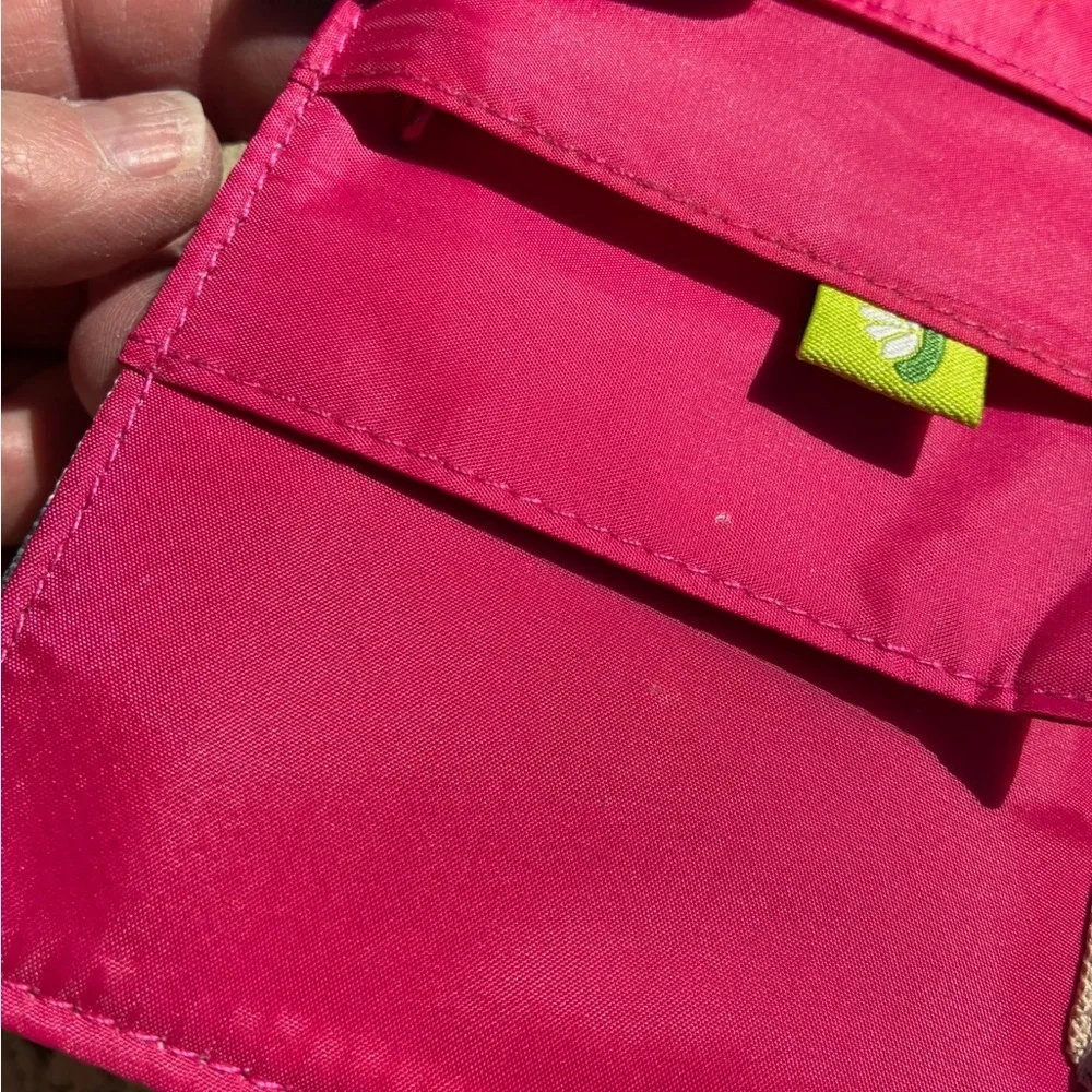 Lily Bloom Travel Wallet with Tropical Pattern
